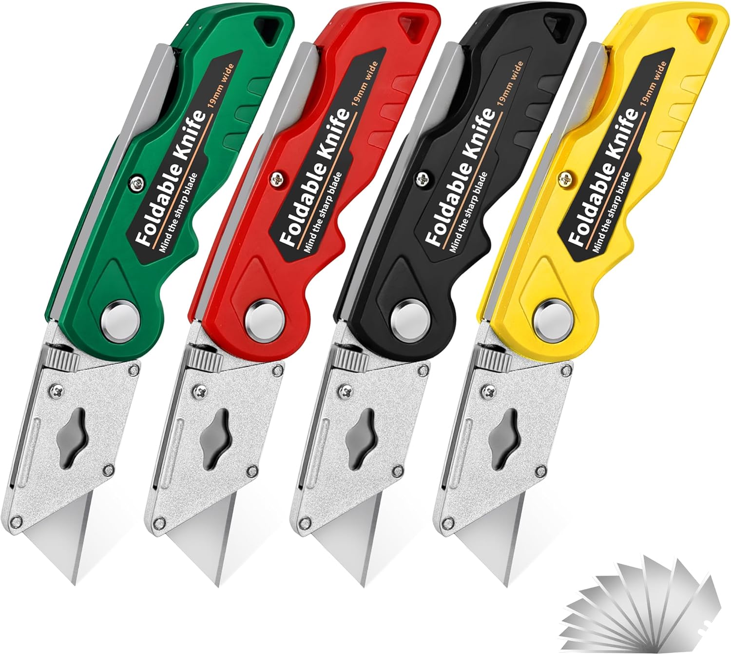 Heavy Equipment Blade - Kitchen Box Cutter,4-Pack Folding Utility Knife