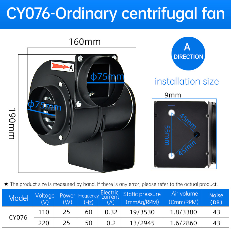 CY076 220v/110v High Power Pow - đánh giá và giá Exhaust Fan Industrial